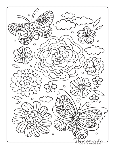 Butterfly Coloring Pages Simple Butterfly and Moth Outlines to Color