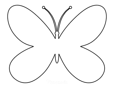 Butterfly Coloring Pages Simple Outline Template