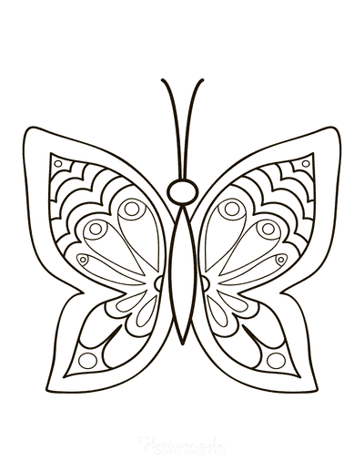 Free Butterfly Coloring Pages for Kids & Adults