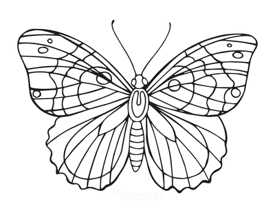 Free Butterfly Coloring Pages for Kids & Adults