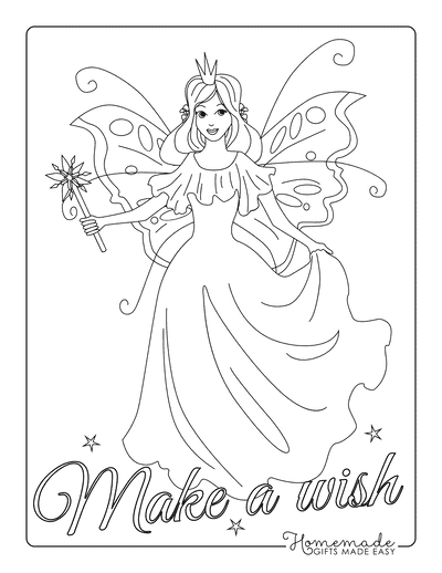 Butterfly Coloring Pages Winged Fairy