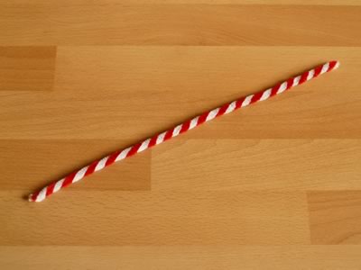 candy cane pipe cleaner ornament step 2b