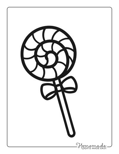 Candy Coloring Pages Lollypop for Kids