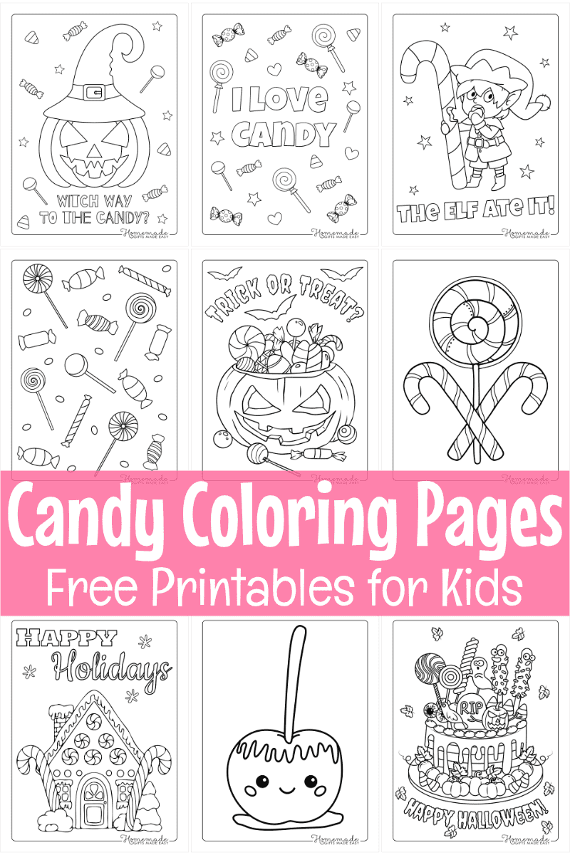 candy coloring pages