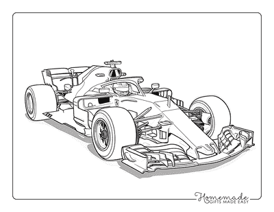 Car Coloring Pages Ferrari Formula 1