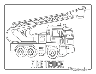 Car Coloring Pages Fire Truck