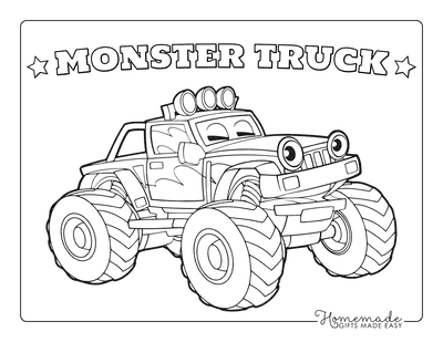 Free Printable Monster Jam Speed Coloring Page for Adults and Kids 