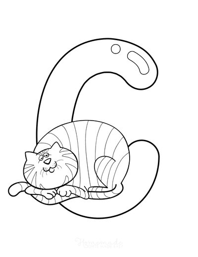 Cat Coloring Pages C Is for Cat