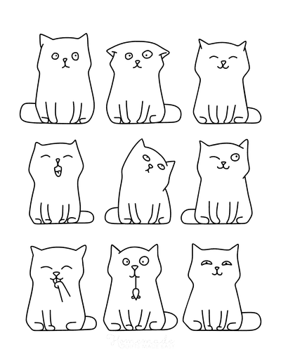 Featured image of post Easy Coloring Pictures Of Cats