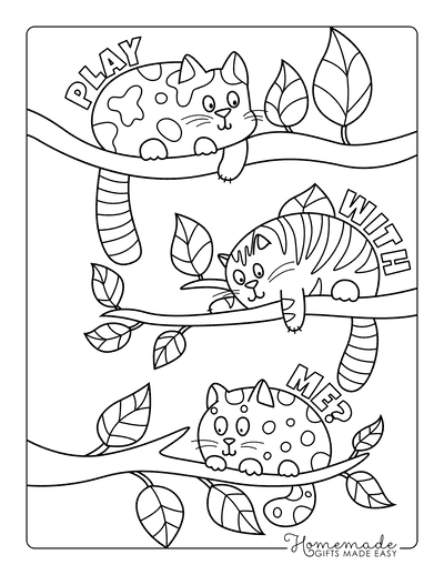 Skip to my Lou - These printable cat coloring pages include some simple  drawings for kids of all ages and more detailed cat coloring pages for  adults. With lots of kittens and