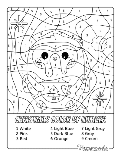 Free Christmas Color by Numbers - That Kids' Craft Site