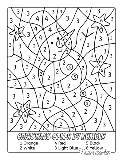 Adult Color by Number Printable PDF Printable Coloring Pages