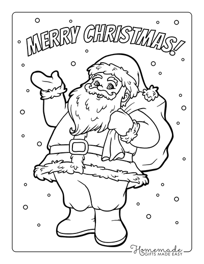 Christmas Coloring Pages Father Christmas Santa Claus