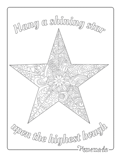 Christmas Coloring Pages for Adults Decorative Star