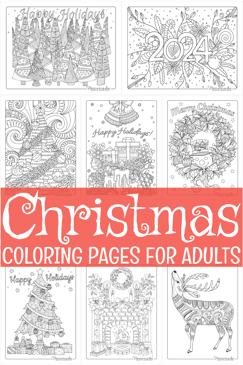 Large Print Christmas Coloring Book for Adults: Big and Easy Adult Coloring Book