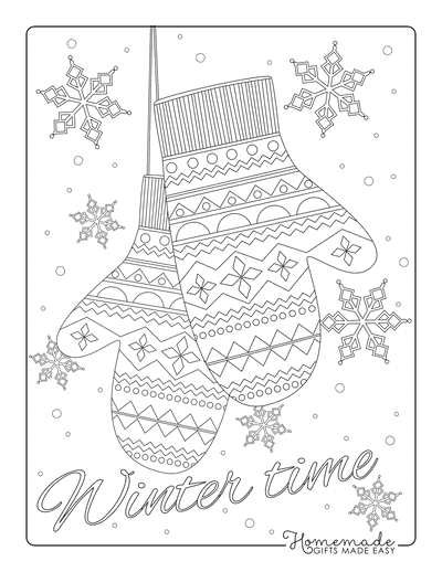 Large Print Coloring Book for Adults: Winter Wonderland: Simple