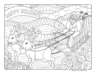 Free Printable Christmas Coloring Pages for Adults » Homemade Heather