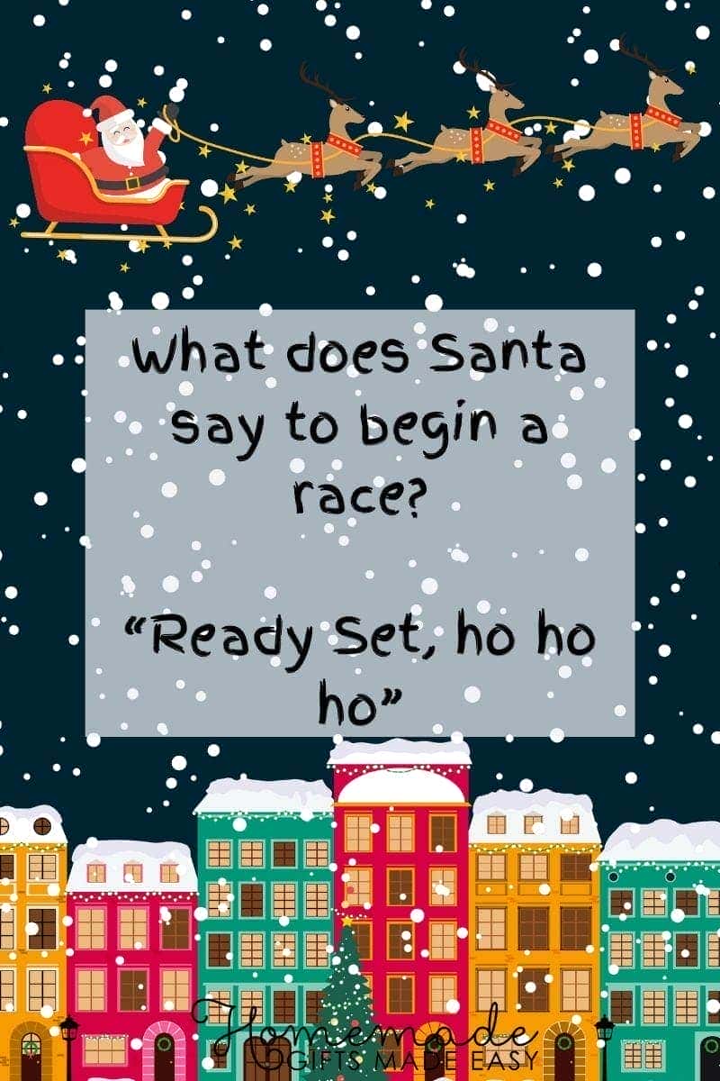 christmas jokes for kids santa racing ready set ho ho ho