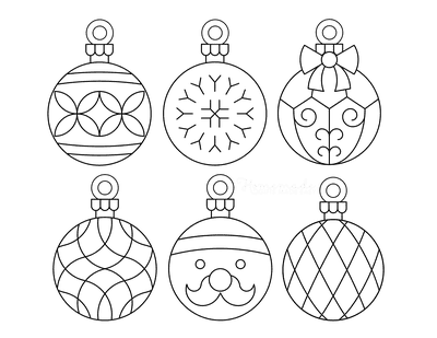 Printable Christmas Ornaments, Coloring Pages, & Blank Templates