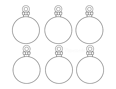 Christmas Ornaments Coloring Pages 6 Blank Bauble Templates to Color