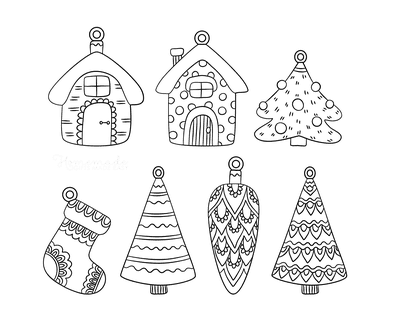 Printable Christmas Ornaments, Coloring Pages, & Blank Templates