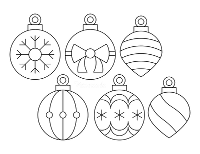 printable christmas ornaments coloring pages and templates