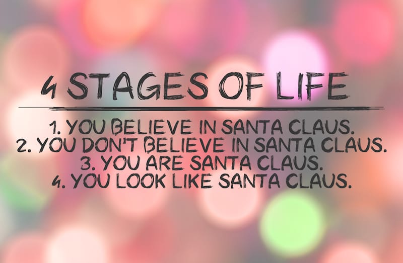 christmas quotes mood image stages of life santa claus