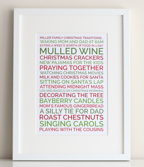 personalized poster christmas gift