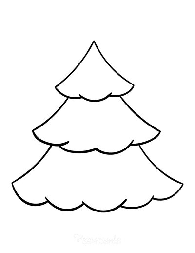 Christmas Tree Coloring Page Blank Tree to Color