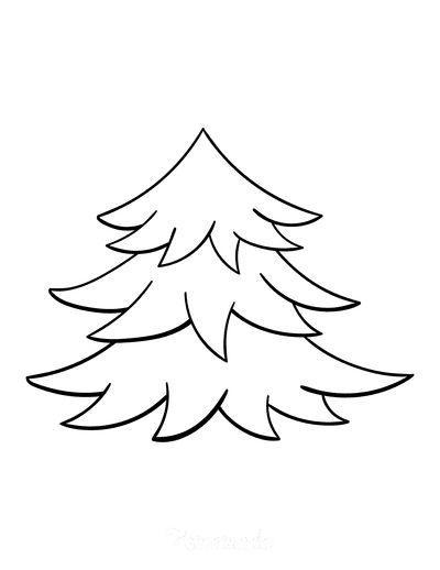Christmas Tree Coloring Page Blank Tree to Decorate