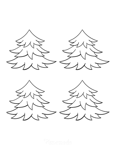 Christmas Tree Coloring Page Blank Tree to Decorate Small
