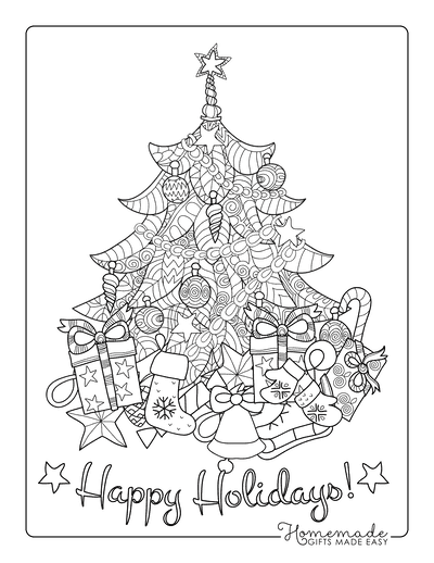 best christmas tree coloring pages for kids  free printable