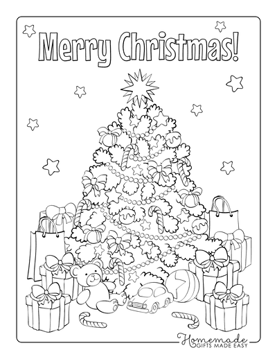 Blank Christmas Tree Coloring Pages 