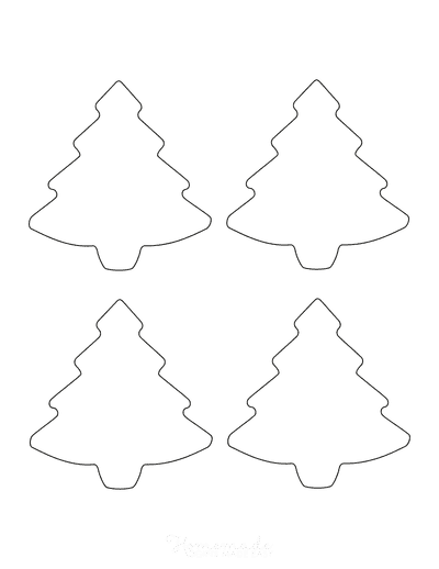Christmas Tree Template Basic Outline Small