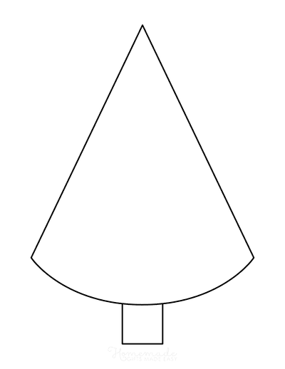 Christmas Tree Template Blank Outline Conical