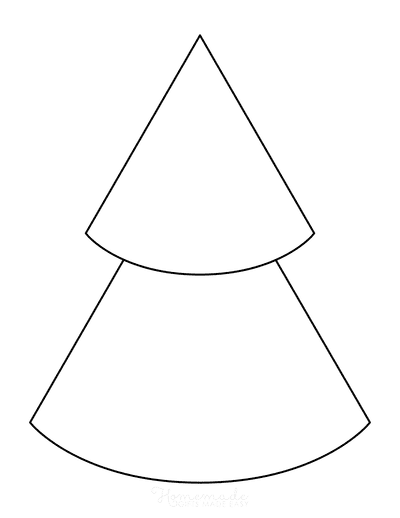 Christmas Tree Template Blank Outline Layered Conical