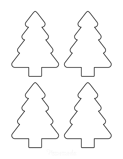 Christmas Tree Templates | Free Printable Outlines & Patterns in All ...