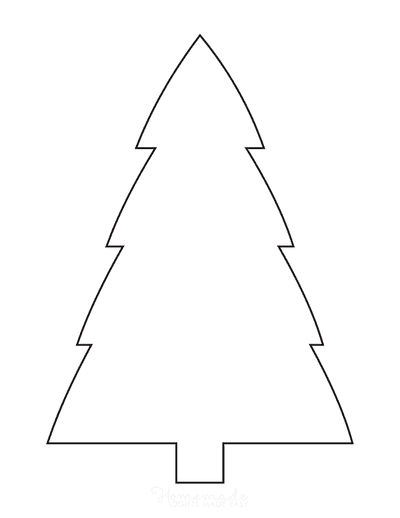 Christmas Tree Template Blank Outline Tiered