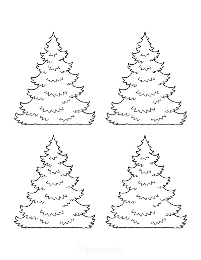 Christmas Tree Template Layered Jagged Small