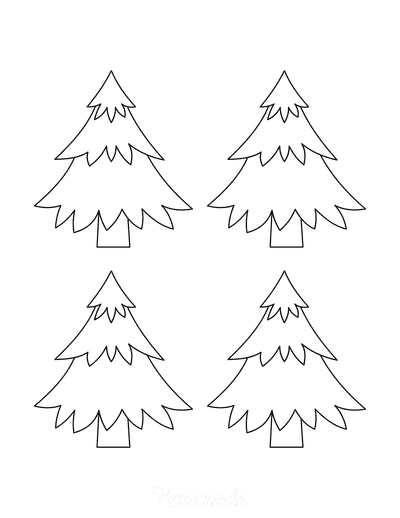 Christmas Tree Template Layered Small