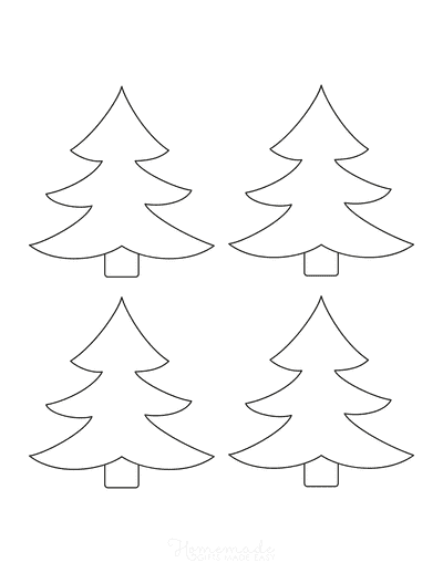 Christmas Tree Template Outline Small