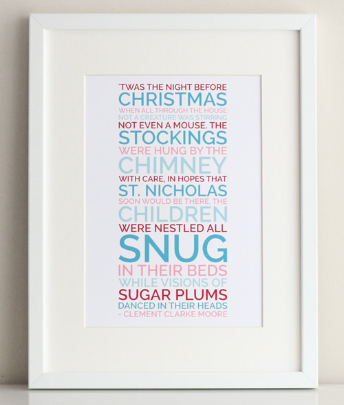 personalized poster christmas gift