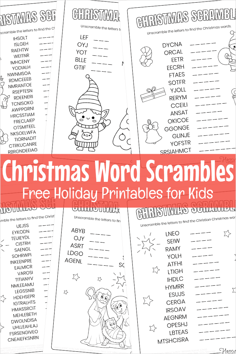 christmas word scramble montage