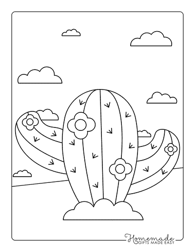 Cinco De Mayo Coloring Pages Cute Cactus Drawing Easy