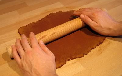 cinnamon dough ornaments rolling