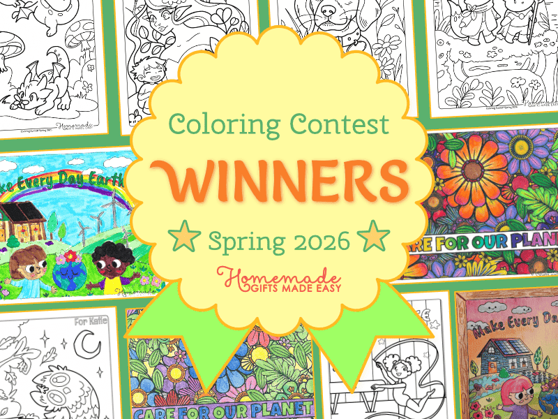 Homemade Gifts Made Easy Coloring Contest Earth Day 2026