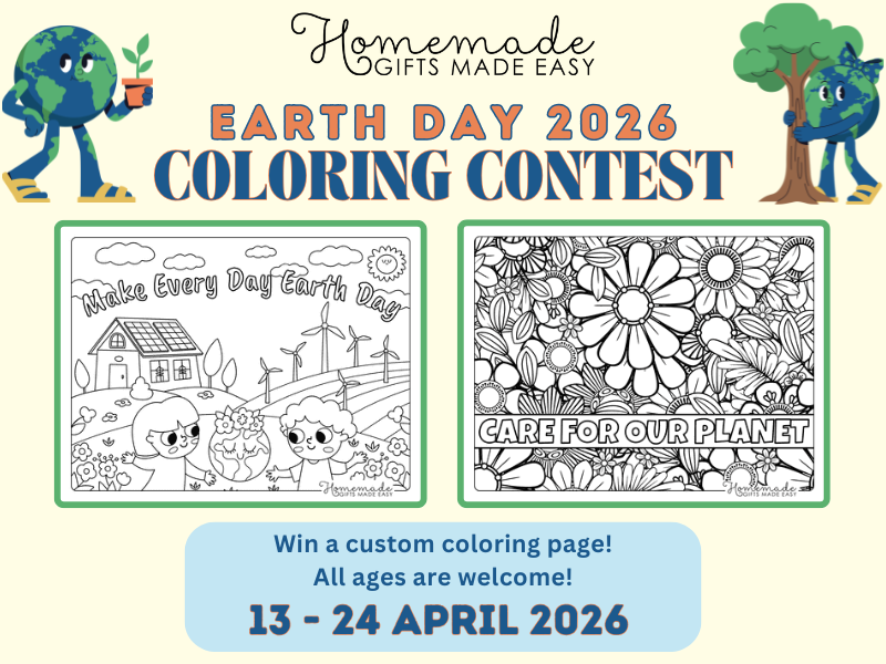 Homemade Gifts Made Easy Coloring Contest Earth Day 2026