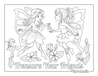 Coloring Pages for Girls Fairies Garden Flowers