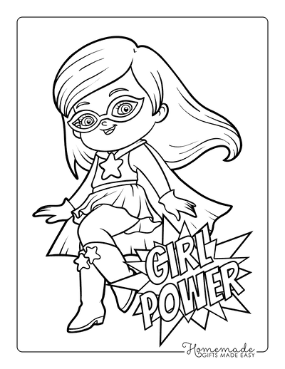 Coloring Pages for Girls Superhero Girl Power