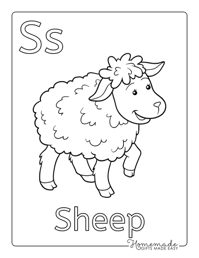 Coloring Sheets for Kindergartners Alphabet S Sheep